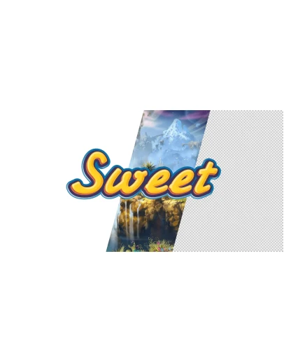 Прикольный текст с красивым эффектом Sweet для шапки