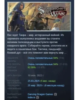 Symphony of War: The Nephilim Saga STEAM GIFT РОССИЯ
