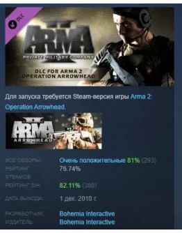 Arma 2: Private Military Company DLC STEAM РОССИЯ