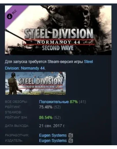 Steel Division: Normandy 44 - Second Wave DLC STEAM РФ Steel Division: Normandy 44 - Second Wave DLC STEAM РФ