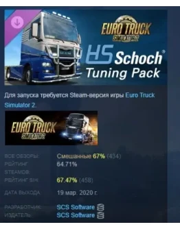 Euro Truck Simulator 2 - HS-Schoch Tuning Pack STEAM Euro Truck Simulator 2 - HS-Schoch Tuning Pack STEAM