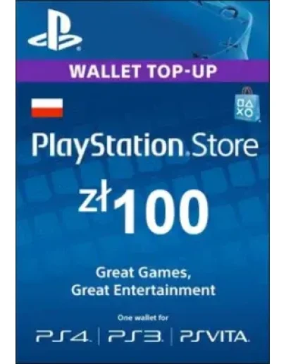 PSN 100 злотых PlayStation Network (Польша)