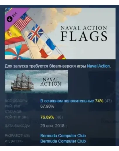 Naval Action - Flags DLC STEAM GIFT РОССИЯ