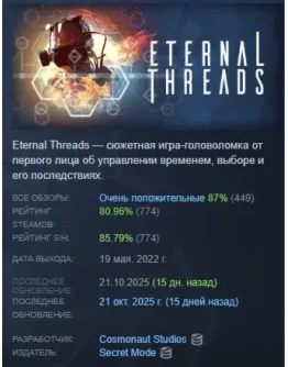 Eternal Threads АВТОДОСТАВКА STEAM GIFT РОССИЯ
