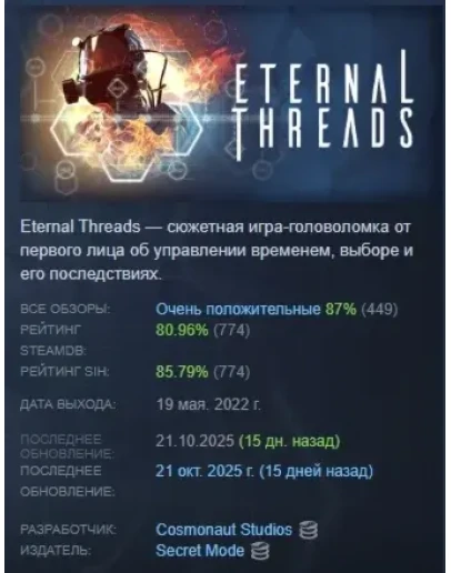Eternal Threads АВТОДОСТАВКА STEAM GIFT РОССИЯ Eternal Threads АВТОДОСТАВКА STEAM GIFT РОССИЯ