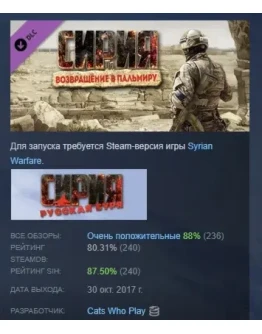 Syrian Warfare: Return to Palmyra DLC STEAM GIFT РОССИЯ