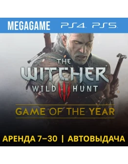 Ведьмак The Witcher 3 + DLC (PS4/PS5/RU) Аренда 7 дней