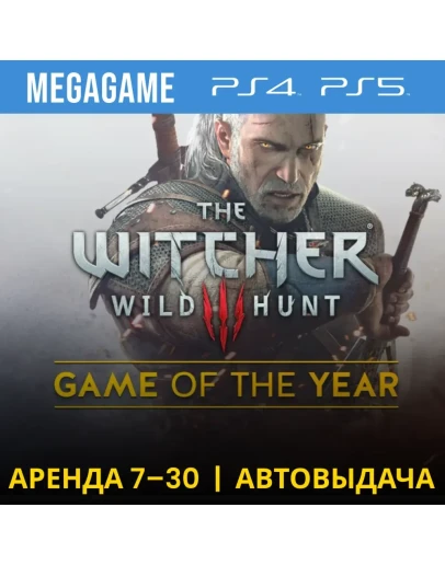 Ведьмак The Witcher 3 + DLC (PS4/PS5/RU) Аренда 7 дней
