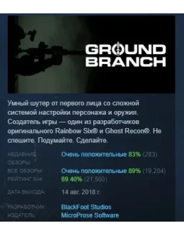 GROUND BRANCH АВТОДОСТАВКА STEAM РОССИЯ GROUND BRANCH АВТОДОСТАВКА STEAM РОССИЯ