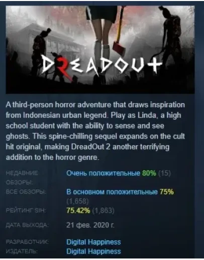 DreadOut 2 АВТОДОСТАВКА STEAM РОССИЯ DreadOut 2 АВТОДОСТАВКА STEAM РОССИЯ