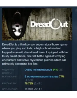 DreadOut АВТОДОСТАВКА STEAM РОССИЯ DreadOut АВТОДОСТАВКА STEAM РОССИЯ