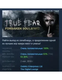 True Fear: Forsaken Souls Part 2 АВТОДОСТАВКА STEAM