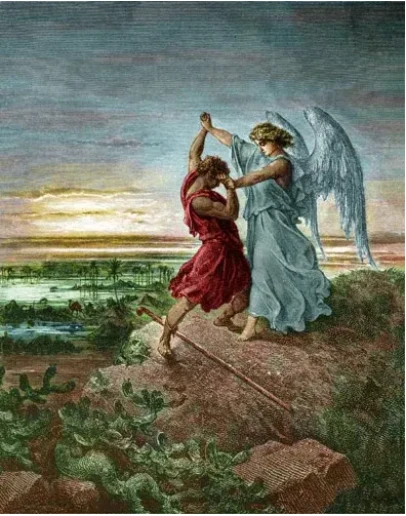 Иаков борется с Богом_001(50х63см)