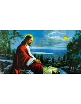 Иисус Христос на фоне Иерусалима_001(137х74см)