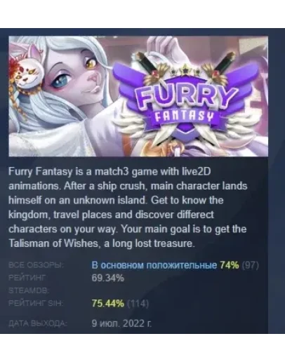 Furry Fantasy АВТОДОСТАВКА STEAM РОССИЯ