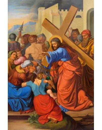 Иисус встречает плачущих женщин_002(57х87см)