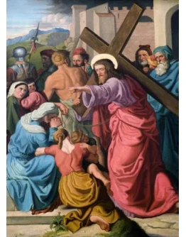 Иисус встречает плачущих женщин_003(73х100см)