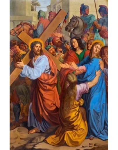 Иисус встречает свою Мать_005(57х87см)