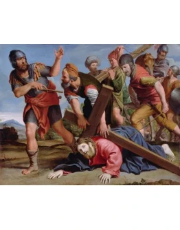 Иисус падает под Крестом_002(70х55см)