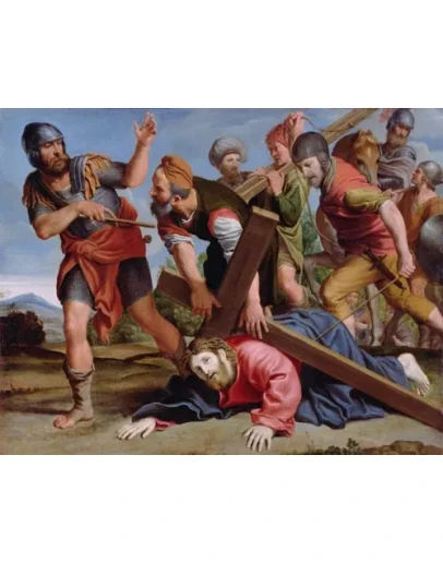 Иисус падает под Крестом_002(70х55см)