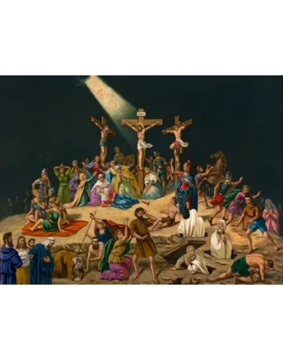 Иисус умирает на Кресте_002(200х147см)