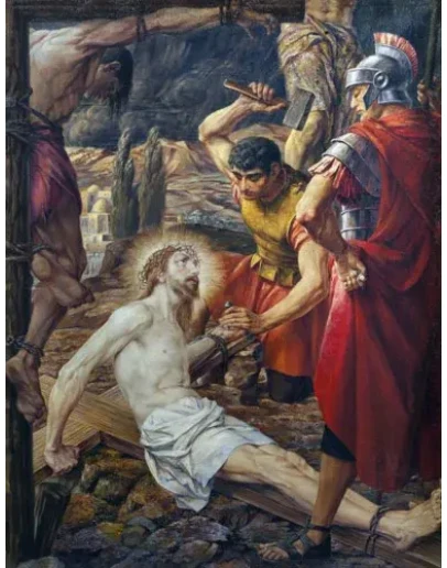 Иисуса пригвождают к Кресту_002(93х121см)