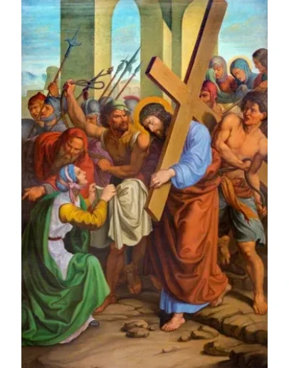 Святая Вероника вытирает лицо Иисуса_002(58х86см)