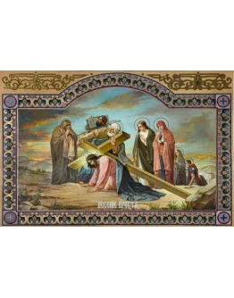 Симон Киринеянин помогает Иисусу нести Крест_005