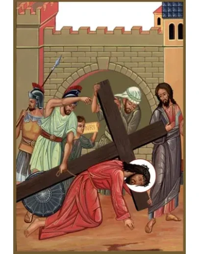 003-Иисус падает в первый раз под Крестом(108х158)слои