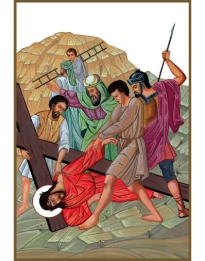 007-Иисус падает во второй раз под Крестом(108х158)слои