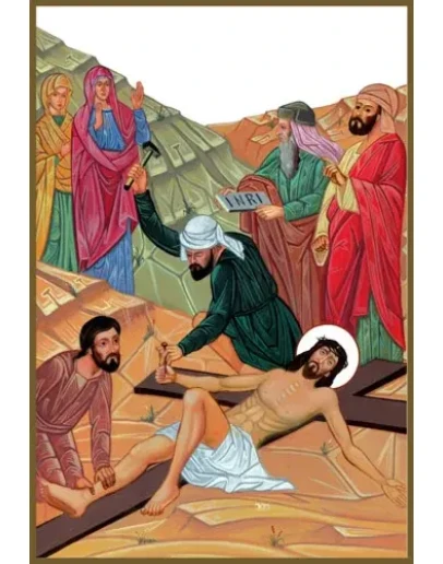 011-Иисуса пригвождают к Кресту(108х158см)слои