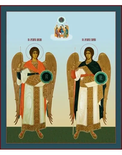 Михаил и Гавриил, архангелы_001(126х150см)
