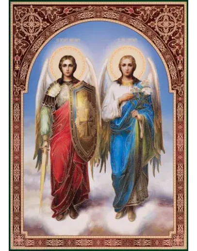 Михаил и Гавриил, архангелы_002(71х100см)