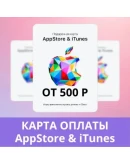 AppStore iTUNES 500 - 10000 РУБ карта пополнения RUR