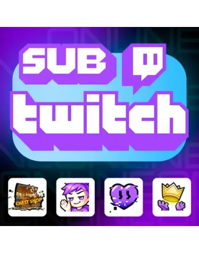 TWITCH SUB ПОДАРОЧНАЯ ПОДПИСКА 1-3 УР. 1 МЕС.