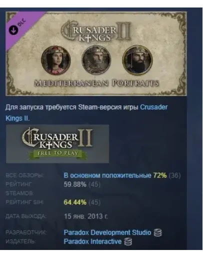 Crusader Kings II Mediterranean Portraits STEAM РОССИЯ Crusader Kings II Mediterranean Portraits STEAM РОССИЯ