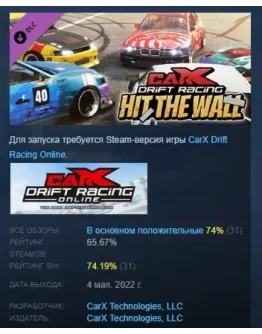 CarX Drift Racing Online Hit The Wall DLC STEAM РОССИЯ