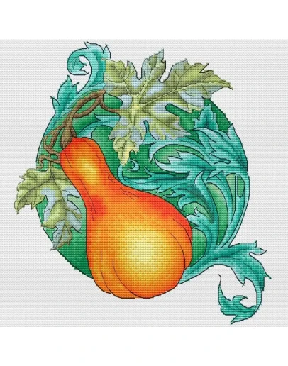 Эксклюзив. схема для вышивки крестом Тыква масляная