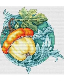 Эксклюзив. схема для вышивки крестом Чалмовидная тыква