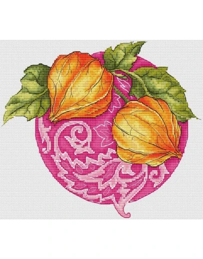 Эксклюзив. схема для вышивки крестом Физалис