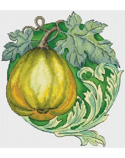 Эксклюзив. схема для вышивки крестом Твердокорая тыква
