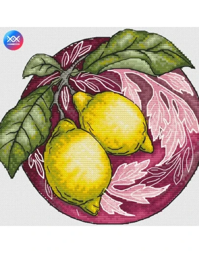 Эксклюзив. схема для вышивки крестом Лимоны