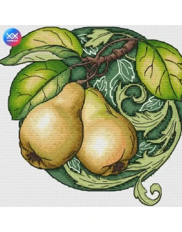 Эксклюзив. схема для вышивки крестом Груши