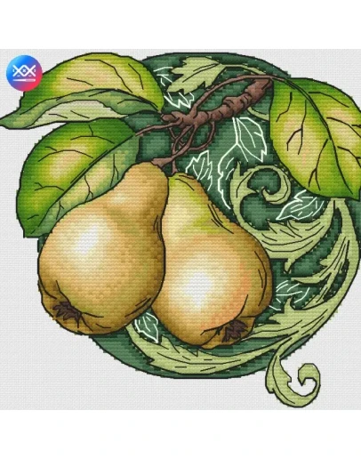 Эксклюзив. схема для вышивки крестом Груши