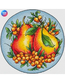 Эксклюзив. схема для вышивки крестом Груши и облепиха