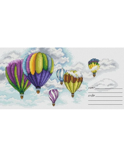 Эксклюзив. схема для вышивки крестом БЧП Воздушные шары