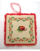 Эксклюзив. схема для вышивки крестом Божья коровка