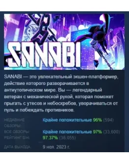 SANABI: The Revenant АВТОДОСТАВКА STEAM РОССИЯ
