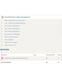 Английский язык в сфере юриспруденции (Синергия ответы)