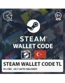 STEAM ВАЛЛЕТ USD Турция (0 Сборы) 5-100 USD